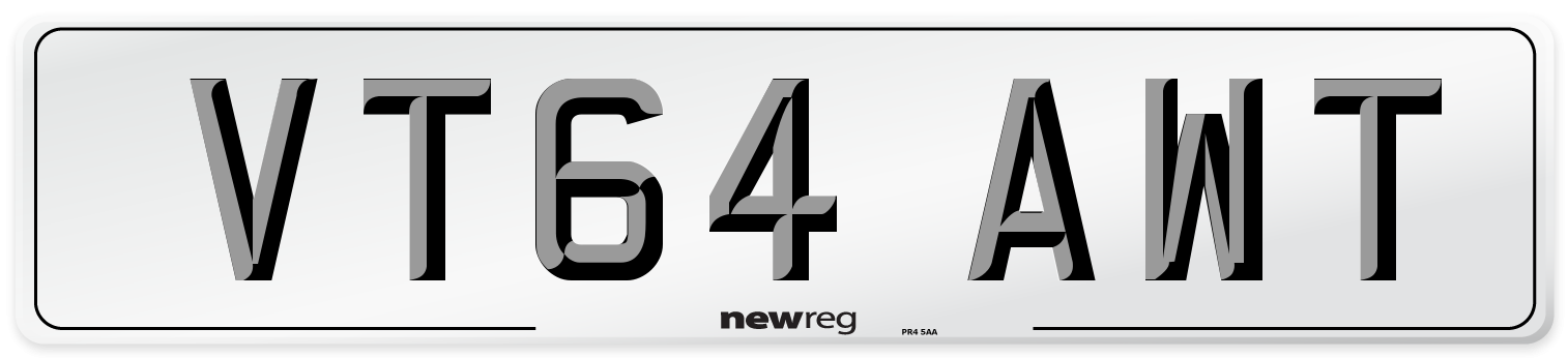 VT64 AWT Number Plate from New Reg